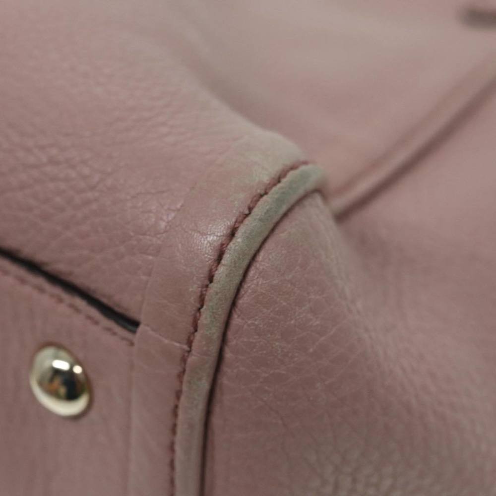 GUCCI Soho Hand Bag Leather 2way Gold Pink 336751 Auth am6760 - Picture 12 of 16